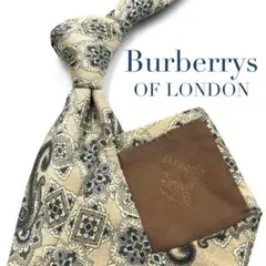 【美品】Burberrys OF LONDON ネクタイ ペイズリー ベージュ