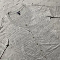 ●パタゴニア●カーディガン グレー M ニット セーター リネン 麻