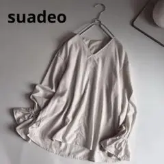 【美品】suadeo スアデオ Vネック プルオーバー ブラウス チュニック