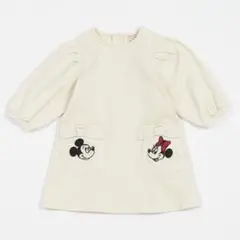 【新品】プティマイン ミッキーミニーデニムワンピース 120 姉妹