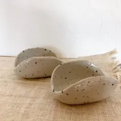 グレー陶器小皿セット