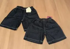 【新品未使用】シシュノンデニムハーフパンツ半ズボン２枚セット110cm 90cm