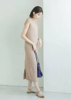 NOBLE ノーブル ニットワンピース ベージュ