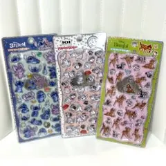 正規品 プチドロップステッカー スティッチ 101匹わんちゃん バンビ シール