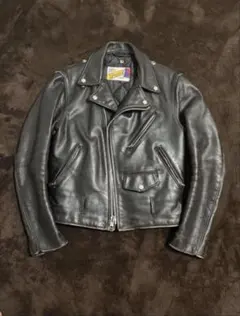 美品　Schott１１８ダブルライダースバイカータグ618 34