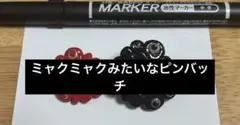 ミャクミャク　みたいなピンバッチ2個です