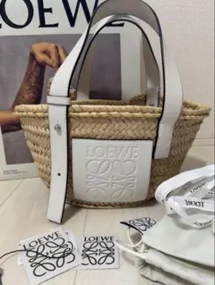 LOEWE バスケットバッグ スモール ホワイト - メルカリ