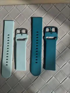 Apple Watch用シリコンバンド ライトブルー、ダークグリーン20m/m