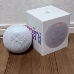 Apple HomePod mini ホワイト 美品　電源アダプタ付きのサムネイル