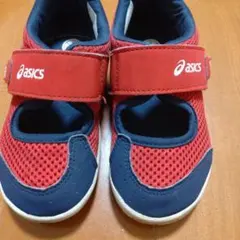 asics 赤/紺 サンダル 15.5cm