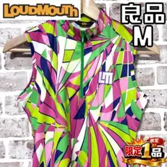 【早い者勝ち✨】ラウドマウス レディース ノースリーブポロシャツ Mサイズ 総柄のサムネイル