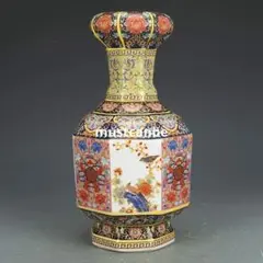 景徳鎮 パステル花鳥瓶 陶磁器 装飾品 現代工芸品 美術品 置物 - メルカリ