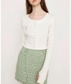 sly CUT RIB SNAP TOPS カット リブ スナップ トップス