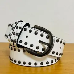 スタッズベルト y2k SK8 白 平成 ベルト スケーター グランジ　ロック