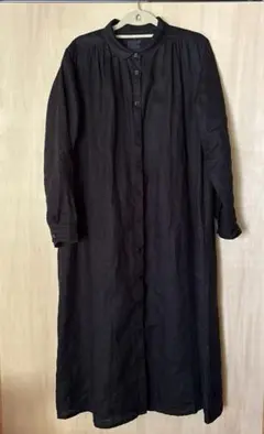 無印良品リネン長袖シャツワンピース