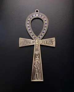 エジプト アンク （大）置物　壁掛け 約17.2cm 両面柄違い