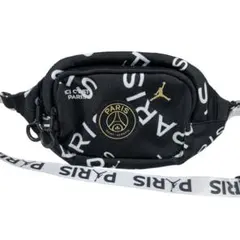 ジョーダン × パリサンジェルマン ウエストバッグ ブラック 総柄