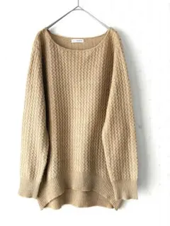 a.v.v standard ニット M ベージュ 波柄 長袖 秋冬 ゆるかわ