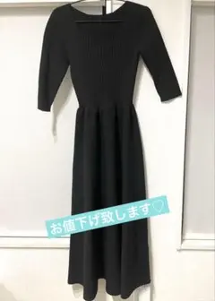 新品★JUSGLITTY黒 ロングワンピース