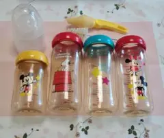 ピジョン 母乳実感 哺乳瓶 4本セット 240 160 ミッキー スヌーピー