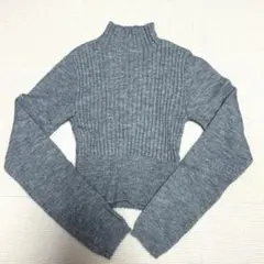 Dazy リブニット ハイネック 長袖 グレー Mサイズ