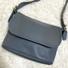 【極希少カラー✨】オールドコーチ フラップ ショルダーバッグ くすみブルー