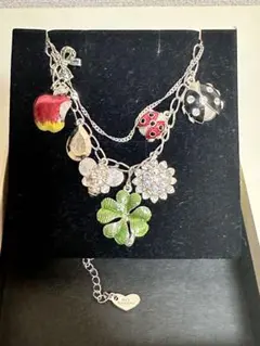 ♡未使用♡ジルスチュアート♡チャーム付きネックレス♡りんごてんとう虫クローバー♡のサムネイル