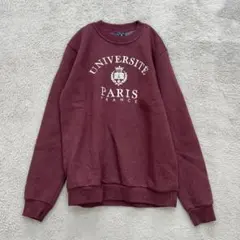 パリ大学 トレーナー スウェット カレッジロゴ刺繍 ヨーロッパ製