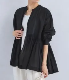 グリーンレーベルリラクシング　全方位映えブラウス【結論シリーズ】　ブラック　黒