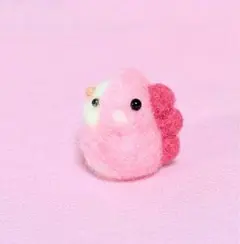ミケとら様専用ページ♪オーダー　文鳥　羊毛フェルト　恐竜文鳥さん　ピンク　白文鳥