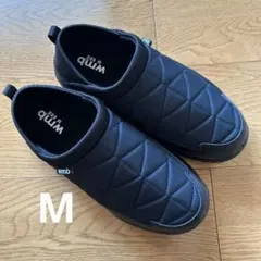 ワークマントレッドモック　wmb ブラック キルティング スリッポンM