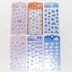 DAISO サンリオ ぷくっとシール クロミ ハンギョドン シナモロール 6点