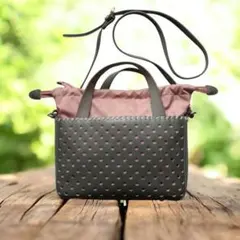 ラシット　russet　パンチングレザー　2 way ショルダー　ハンドバッグ