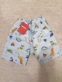 【新品タグ付】ミキハウス恐竜柄 コットンパンツ
