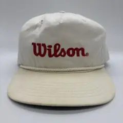 80s~　ヴィンテージ　USA製　Wilson　企業刺繍ロゴ　トラッカーキャップ