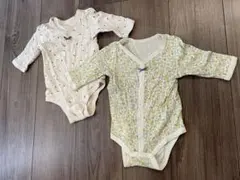 【西松屋】前開きロンパース　2枚セット　size70 肌着