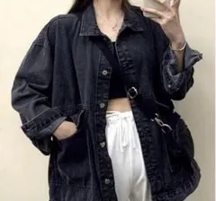 【美品】LOPASS オールシーズンデニムジャケットダークデニムオーバーサイズ