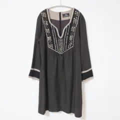 【早い者勝】グレースコンチネンタル ワンピース ビジュー キーネック チュニック