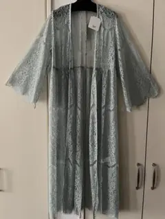 新品【SLY】スライ　レース　ロング　ワンピ　羽織り　ミントブルー