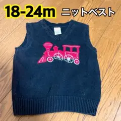 80 90 ニットベスト　汽車　機関車　電車　ジンボリー　Gymboree