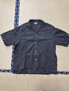 ユナイテッドアローズ 高級 オープンカラーシャツ 黒 M 美品