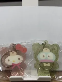 サンリオ　アクリルキーホルダー　ラテクマ　キティ　ハンギョドン