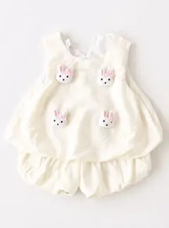 ベビー 女の子 ワンピース うさぎデザイン バルーンスカート 可愛い おしゃれ