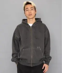 XLARGE グレー ジップアップパーカー 古着 M