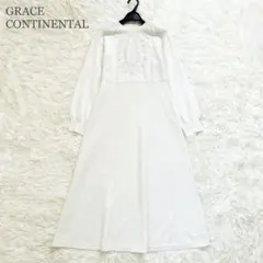 近年✨2024 グレースコンチネンタル エスニック刺繍ニットワンピース ロング丈