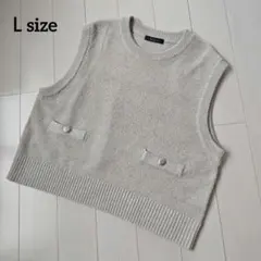 【Rag Out】ラメ入り ショート丈 ニットベスト