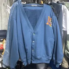 ミッキー刺繍ネイビーXLカーディガン