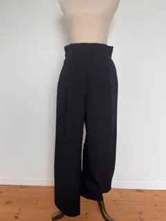 GU ・XL・ブラック ワイドパンツ ハイウエスト