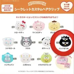 シークレットカスタムヘアクリップ サンリオ ばつ丸