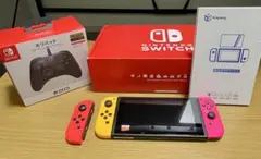 Switch 本体 予備コン 連射コン SDカード 強化ガラスフィルム 付き